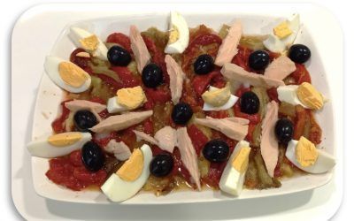 Verduras asadas en ensalada