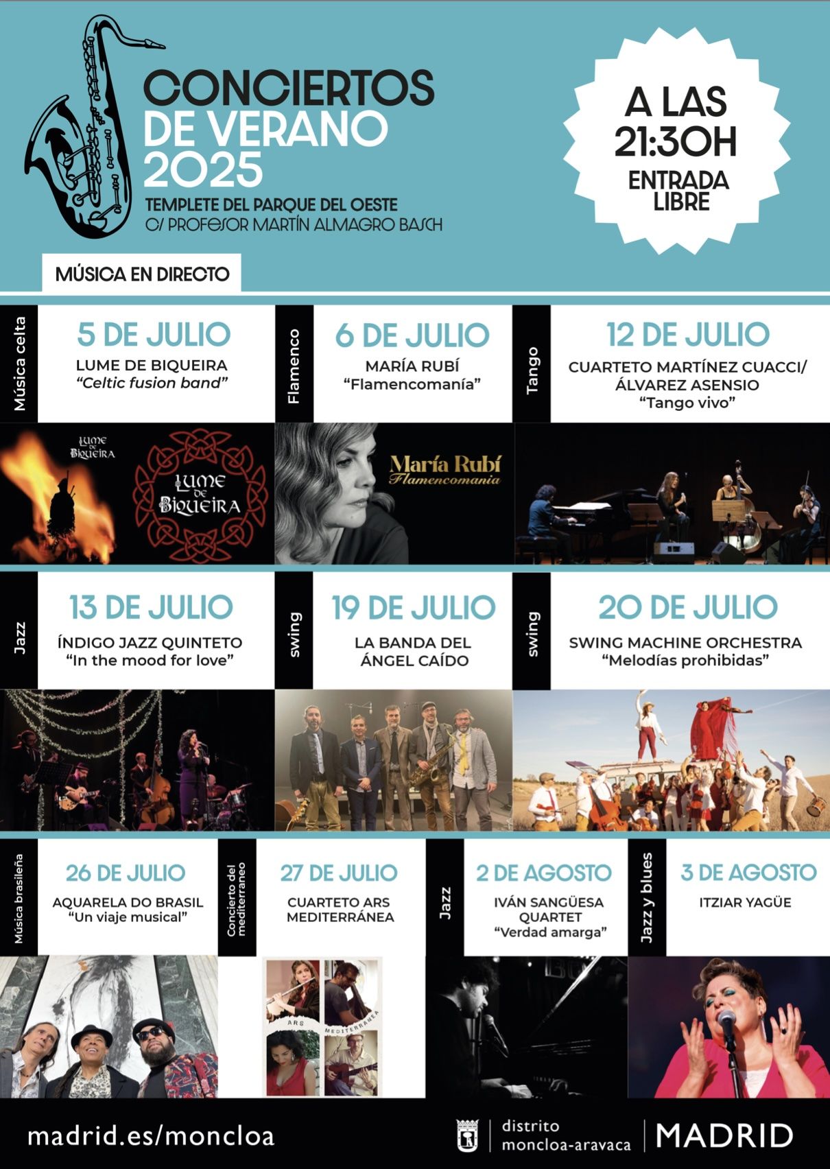 Conciertos en templete